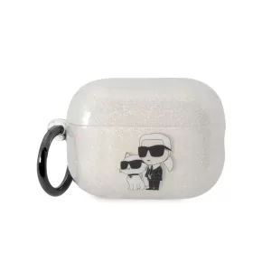   Karl Lagerfeld 3D Logo NFT Karl and Choupette Apple Airpods Pro 2 szilikon tok fehér (KLAP2HNKCTGT)