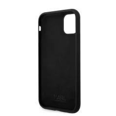   Karl Lagerfeld Apple iPhone 11 (6.1) 2019 Liquid Silicone Ikonik NFT hátlapvédő tok fekete (KLHCN61SNIKBCK)