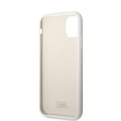   Karl Lagerfeld Liquid Silicone Ikonik NFT Apple iPhone 13 (6.1) hátlapvédő tok fehér (KLHCP13LSNIKBCH)