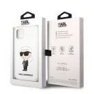 Karl Lagerfeld Liquid Silicone Ikonik NFT Apple iPhone 13 (6.1) hátlapvédő tok fehér (KLHCP13LSNIKBCH)