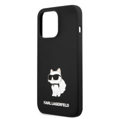   Karl Lagerfeld Liquid Silicone Choupette NFT Apple iPhone 13 Pro (6.1) hátlapvédő tok fekete (KLHCP13LSNCHBCK)