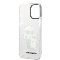   Karl Lagerfeld IML Glitter Karl and Choupette NFT Apple iPhone 13 Pro Max (6.7) hátlapvédő tok átlátszó (KLHCP13XHNKCTGT)