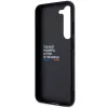 BMW Leather Stamp Tricolor Samsung S911 Galaxy S23 (2023) hátlapvédő bőr tok fekete (BMHCS23S22PTDK)