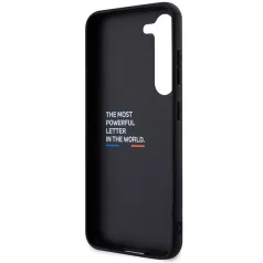   BMW Leather Stamp Tricolor Samsung S911 Galaxy S23 (2023) hátlapvédő bőr tok fekete (BMHCS23S22PTDK)