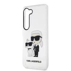   Karl Lagerfeld IML Glitter Karl and Choupette Samsung S916 Galaxy S23 Plus (2023) hátlapvédő tok átlátszó (KLHCS23MHNKCTGT)
