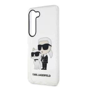   Karl Lagerfeld IML Glitter Karl and Choupette Samsung S916 Galaxy S23 Plus (2023) hátlapvédő tok átlátszó (KLHCS23MHNKCTGT)