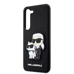   Karl Lagerfeld PU Saffiano Karl and Choupette Samsung S916 Galaxy S23 Plus (2023) hátlapvédő tok fekete (KLHCS23MSANKCPK)