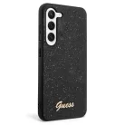 Guess PC/TPU Glitter Flakes Metal Logo Samsung Galaxy S23 (2023) hátlapvédő tok fekete (GUHCS23SHGGSHK)
