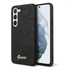 Guess PC/TPU Glitter Flakes Metal Logo Samsung S916 Galaxy S23 Plus (2023) hátlapvédő tok fekete (GUHCS23MHGGSHK)