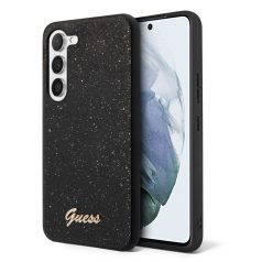   Guess PC/TPU Glitter Flakes Metal Logo Samsung S916 Galaxy S23 Plus (2023) hátlapvédő tok fekete (GUHCS23MHGGSHK)