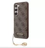 Guess 4G Charms Samsung Galaxy S23 (2023) hátlapvédő tok barna (GUHCS23SGF4GBR)
