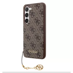   Guess 4G Charms Samsung Galaxy S23 (2023) hátlapvédő tok barna (GUHCS23SGF4GBR)