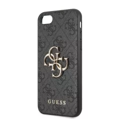   Guess Apple iPhone 7 / 8 / SE2 / SE3 (4.7) PU 4G Metal Logo hátlapvédő tok fekete (GUHCI84GMGGR)
