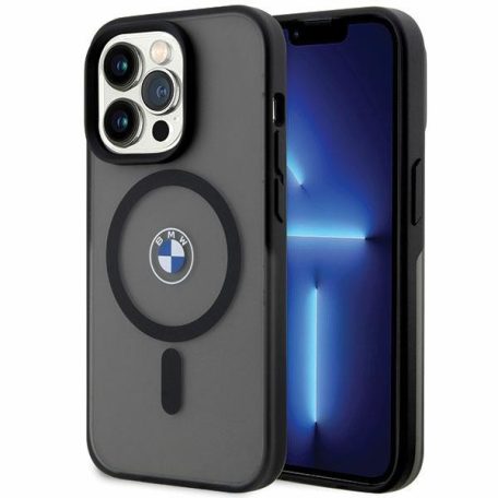 BMW Signature MagSafe Apple iPhone 14 Pro (6.1) hátlapvédő TPU tok fekete (BMHMP14LDSLK)