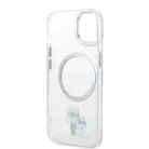 Karl Lagerfeld IML MagSafe Karl and Choupette Apple iPhone 13 (6.1) hátlapvédő tok átlátszó (KLHMP13MHNKCIT)
