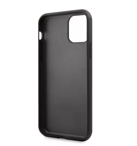 Karl Lagerfeld PU Saffiano Karl and Choupette Apple iPhone 13 Pro (6.1) hátlapvédő tok fekete (KLHCP13LSANKCPK)