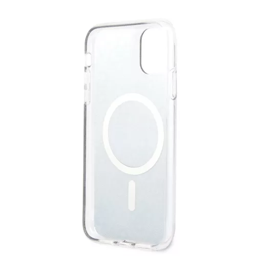 Guess 4G IML MagSafe Apple iPhone 11 (6.1) 2019 hátlapvédő tok fekete (GUHMN61H4STK)