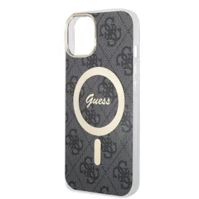   Guess Apple iPhone 14 (6.1) IML MagSafe hátlapvédő tok fekete (GUHMP14SH4STK)