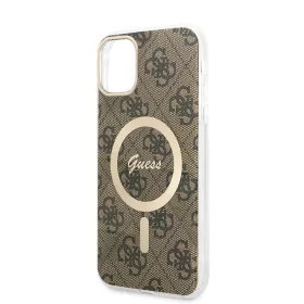   Guess 4G IML MagSafe Apple iPhone 11 (6.1) 2019 hátlapvédő tok barna (GUHMN61H4STW)