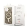 Guess Apple iPhone 14 (6.1) 4G IML MagSafe hátlapvédő tok barna (GUHMP14SH4STW)