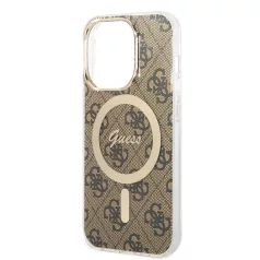   Guess Apple iPhone 14 Pro (6.1) 4G IML MagSafe hátlapvédő tok barna (GUHMP14LH4STW)