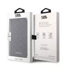 Karl Lagerfeld PU Saffiano Monogram Apple iPhone 11 (6.1) könyvtok fekete (KLBKN61SAKLHPK)