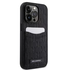  Karl Lagerfeld Saffiano Monogram Apple iPhone 13 Pro Max (6.7) hátlapvédő tok fekete (KLHCP13XSAKLHPPK)