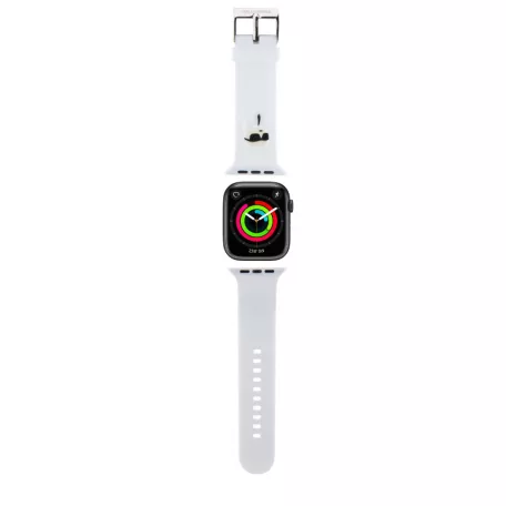 Karl Lagerfeld Karl Head Apple Watch 38/40/41mm óraszíj fehér (KLAWMSLKNH)
