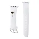 Karl Lagerfeld Karl Head Apple Watch 42/44/45/49 mm óraszíj fehér (KLAWLSLKNH)
