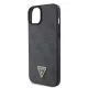 Guess Apple iPhone 15 Plus (6.7) PU 4G Strass Triangle Metal Logo hátlapvédő tok fekete (GUHCP15MP4TDPK)