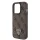 Guess Apple iPhone 15 Pro (6.1) PU 4G Strass Triangle Metal Logo hátlapvédő tok barna (GUHCP15LP4TDPW)