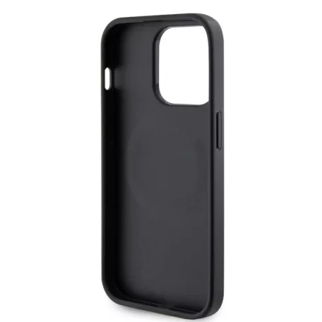 Guess Apple iPhone 15 Pro (6.1) PU Saffiano MagSafe hátlapvédő tok fekete (GUHMP15LPSAHMCK)