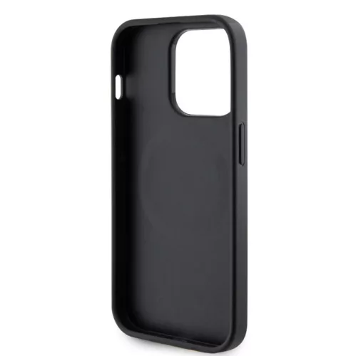 Guess Apple iPhone 15 Pro (6.1) PU Saffiano MagSafe hátlapvédő tok fekete (GUHMP15LPSAHMCK)