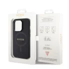 Guess Apple iPhone 15 Pro Max (6.7) PU Saffiano MagSafe hátlapvédő tok fekete (GUHMP15XPSAHMCK)