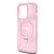 Guess Apple iPhone 15 Pro (6.1) IML Ring Stand Glitter MagSafe hátlapvédő tok pink (GUHMP15LHRSGSP)