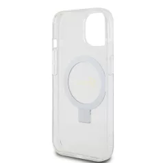   Guess Apple iPhone 15 (6.1) IML Ring Stand Glitter MagSafe hátlapvédő tok átlátszó (GUHMP15SHRSGSD)