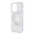 Guess Apple iPhone 15 Pro Max (6.7) IML Ring Stand Glitter MagSafe hátlapvédő tok átlátszó (GUHMP15XHRSGSD)