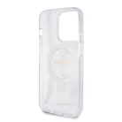Guess Apple iPhone 15 Pro Max (6.7) IML Ring Stand Glitter MagSafe hátlapvédő tok átlátszó (GUHMP15XHRSGSD)