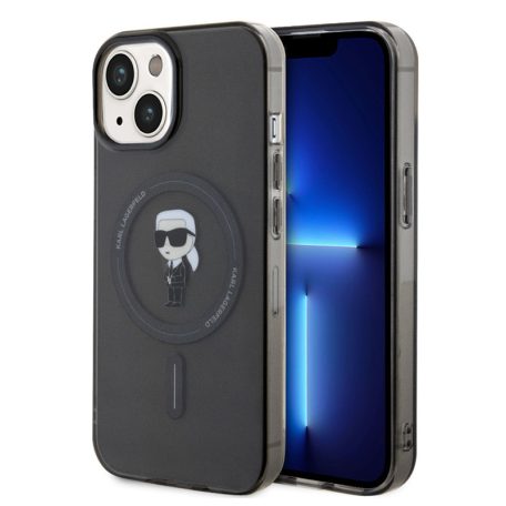 Karl Lagerfeld IML Ikonik MagSafe Apple iPhone 15 Pro (6.1) hátlapvédő tok fekete (KLHMP15LHFCKNOK)