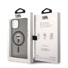 Karl Lagerfeld IML Ikonik MagSafe Apple iPhone 15 Pro (6.1) hátlapvédő tok fekete (KLHMP15LHFCKNOK)
