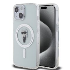   Karl Lagerfeld IML Ikonik MagSafe Apple iPhone 15 (6.1) hátlapvédő tok átlátszó (KLHMP15SHFCKNOT)