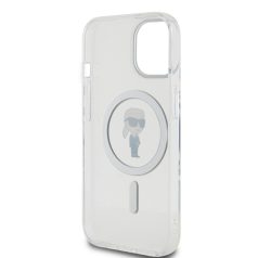   Karl Lagerfeld IML Ikonik MagSafe Apple iPhone 15 (6.1) hátlapvédő tok átlátszó (KLHMP15SHFCKNOT)