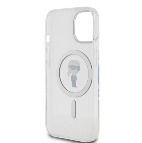 Karl Lagerfeld IML Ikonik MagSafe Apple iPhone 15 Pro (6.1) hátlapvédő tok átlátszó (KLHMP15LHFCKNOT)
