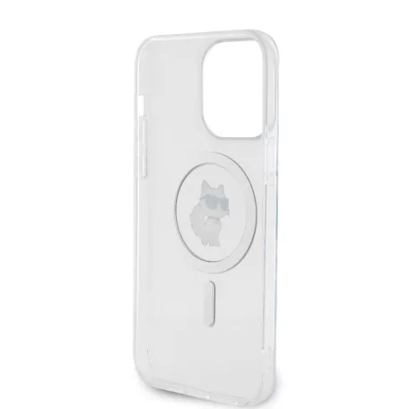 Karl Lagerfeld IML Choupette MagSafe Apple iPhone 15 Pro (6.1) hátlapvédő tok átlátszó (KLHMP15LHFCCNOT)