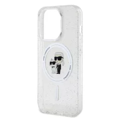   Karl Lagerfeld IML Glitter MagSafe Apple iPhone 15 Pro (6.1) hátlapvédő tok átlátszó (KLHMP15LHGKCNOT)