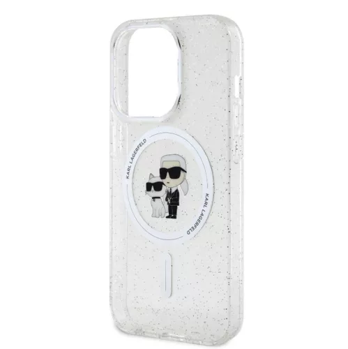 Karl Lagerfeld IML Glitter MagSafe Apple iPhone 15 Pro (6.1) hátlapvédő tok átlátszó (KLHMP15LHGKCNOT)