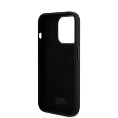   Karl Lagerfeld Liquid Silicone Karl and Choupette Heads Apple iPhone 15 Pro (6.1) hátlapvédő tok fekete (KLHCP15LSDHKCNK)