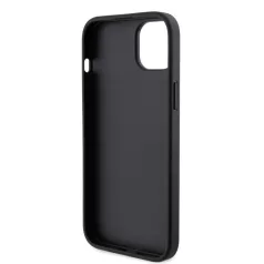   Karl Lagerfeld PU Saffiano Card Slot Metal Karl and Choupette Apple iPhone 15 (6.1) hátlapvédő tok fekete (KLHCP15SSAPKCNPK)
