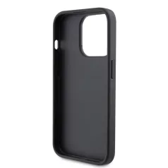   Karl Lagerfeld PU Saffiano Card Slot Metal Karl and Choupette Apple iPhone 15 Pro (6.1) hátlapvédő tok fekete (KLHCP15LSAPKCNPK)