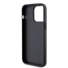   Karl Lagerfeld PU Saffiano Card Slot Metal Karl and Choupette Apple iPhone 15 Pro Max (6.7) hátlapvédő tok fekete (KLHCP15XSAPKCNPK)
